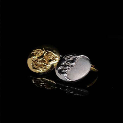 18ct White and Yellow Gold Sun and Moon Cufflinks
