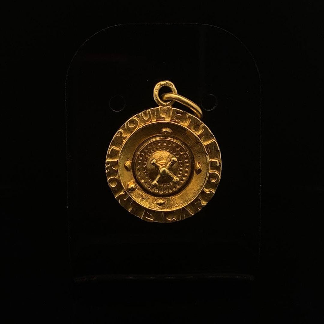 18ct Yellow Gold Roulette Wheel Charm