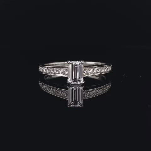 Emerald Cut Diamond Solitaire Ring