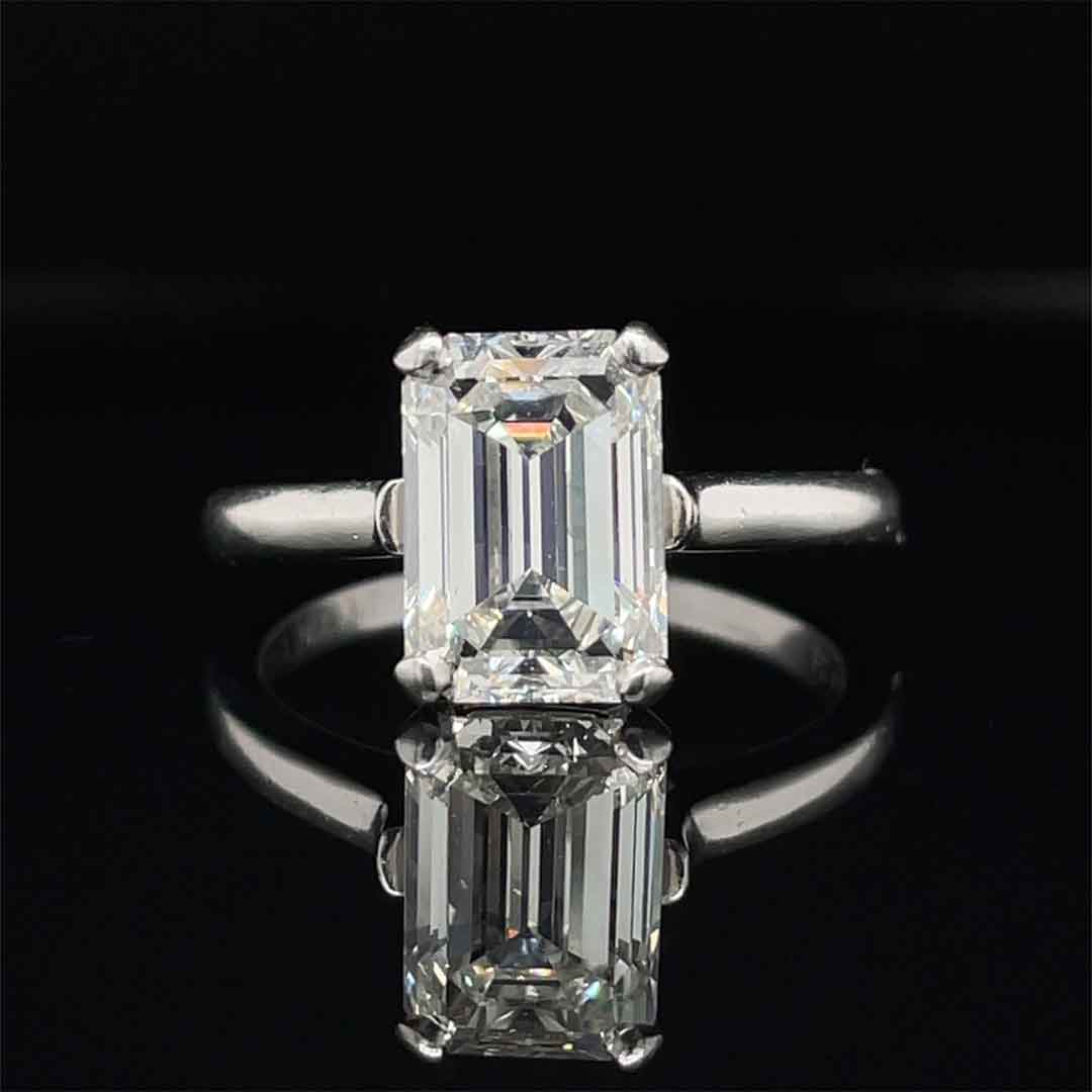 2.29ct Emerald Cut Diamond Solitaire Ring by Tiffany & Co.