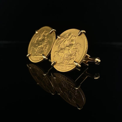 22ct Yellow Gold Sovereign Cufflinks