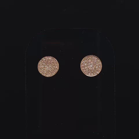 Diamond Set Circle Earrings