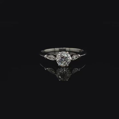 0.54ct Old Cut Round Diamond Solitaire Ring