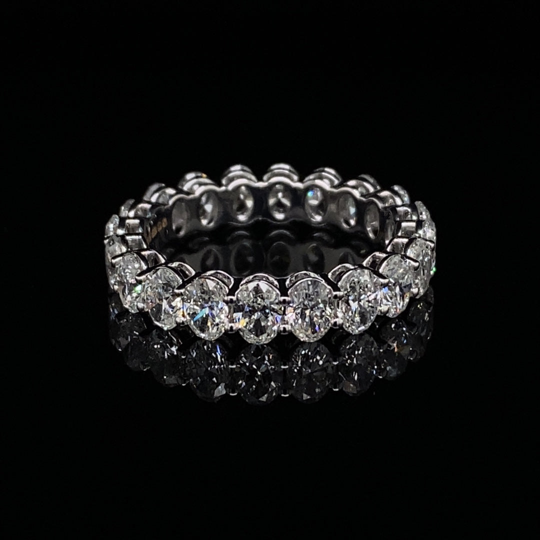 3.78ct Oval Cut Diamond Full Eternity Ring