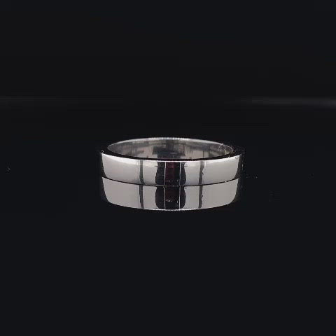 Platinum Cartier Flat Court 3mm Wedding Ring