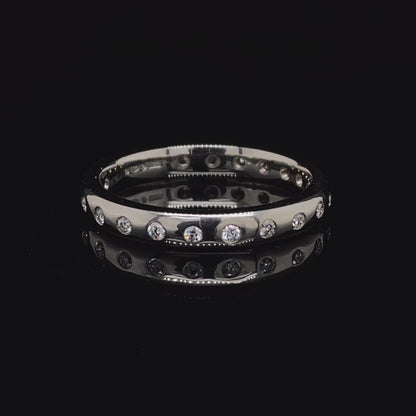 Spectacle Set Round Diamond Eternity Ring
