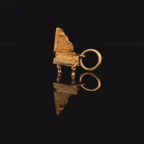 9ct Yellow Gold Piano Forte Charm