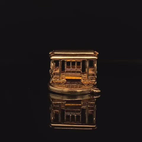 14ct Yellow Gold Cable Car Charm