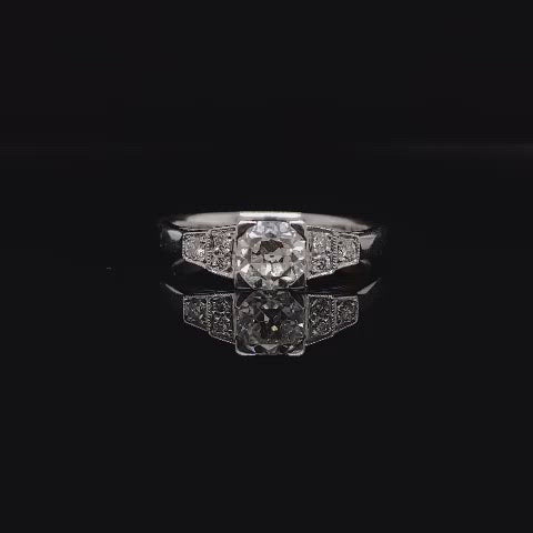 0.66ct GIA Certified Old Cut Diamond Fancy Dress Ring