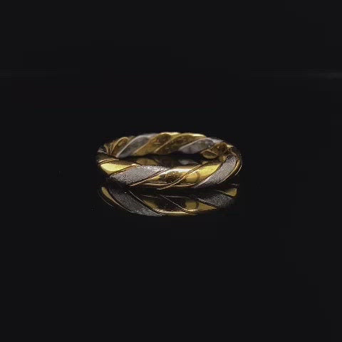 Platinum and Yellow Gold 3.25mm Twist Wedding Ring