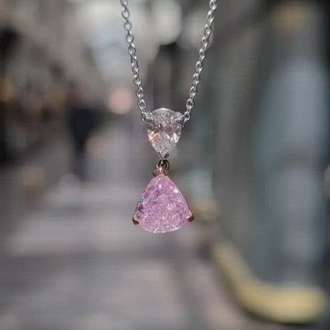 1.56ct GIA Certified Natural Pink Purple Diamond Pendant – Michael Rose