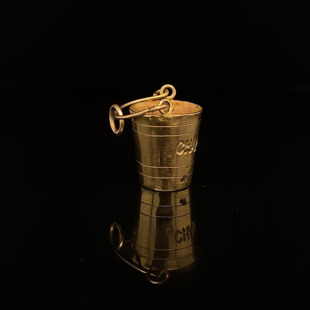 9ct Yellow Gold Champagne Bucket Charm
