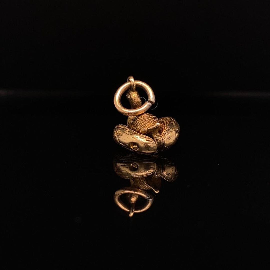9ct Yellow Gold Goose and Nest Charm