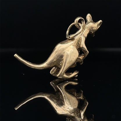 9ct Yellow Gold Kangaroo Charm