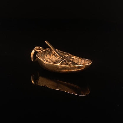 9ct Yellow Gold Rowing Boat Charm