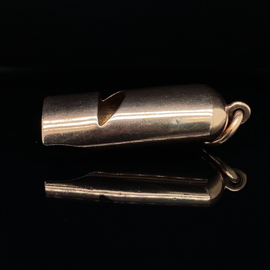 Antique 9ct Yellow Gold Whistle