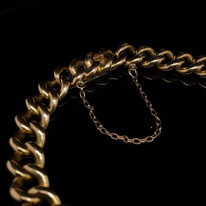 Antique Yellow Gold Curb Chain Bracelet