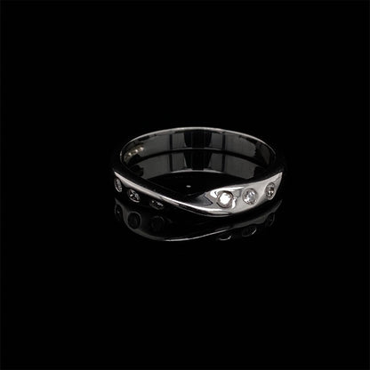 Diamond Set Twisted Wedding Ring