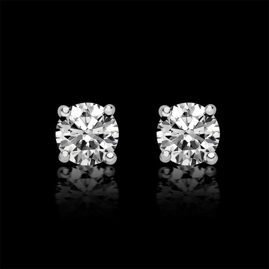 Diamond Solitaire Earrings, Simplicity And Elegance