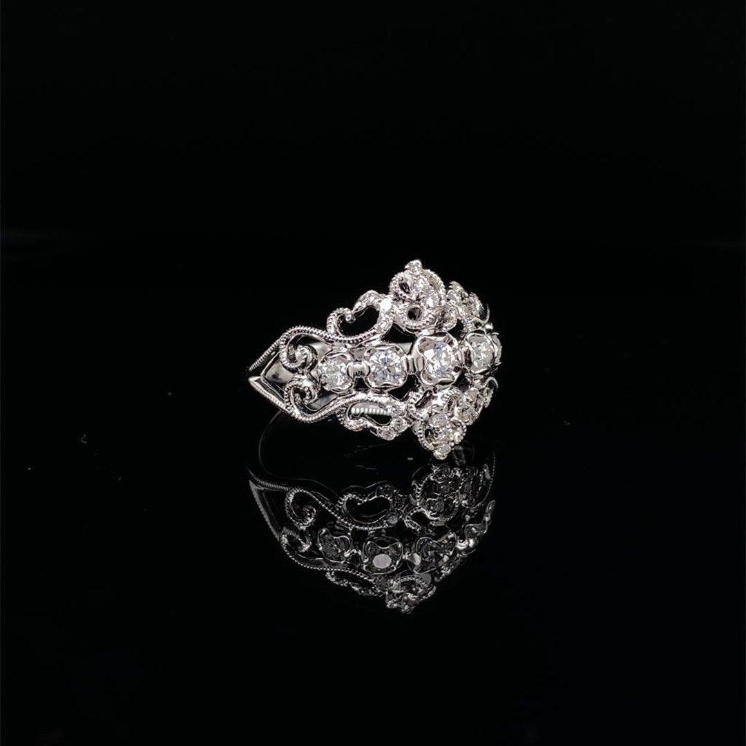 Diamond Tiara Style Dress Ring