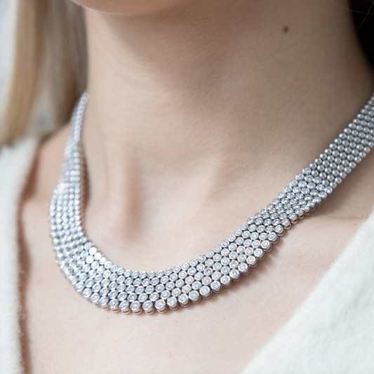 10.50ct Diamond Bubbles Style Necklace