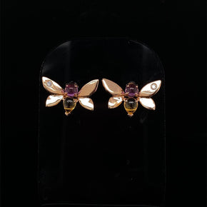 Gem Set Butterfly Earrings
