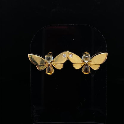 Gem Set Butterfly Earrings