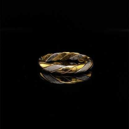 Platinum and Yellow Gold 3.25mm Twist Wedding Ring