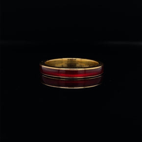 Red Enamel Cartier Ring