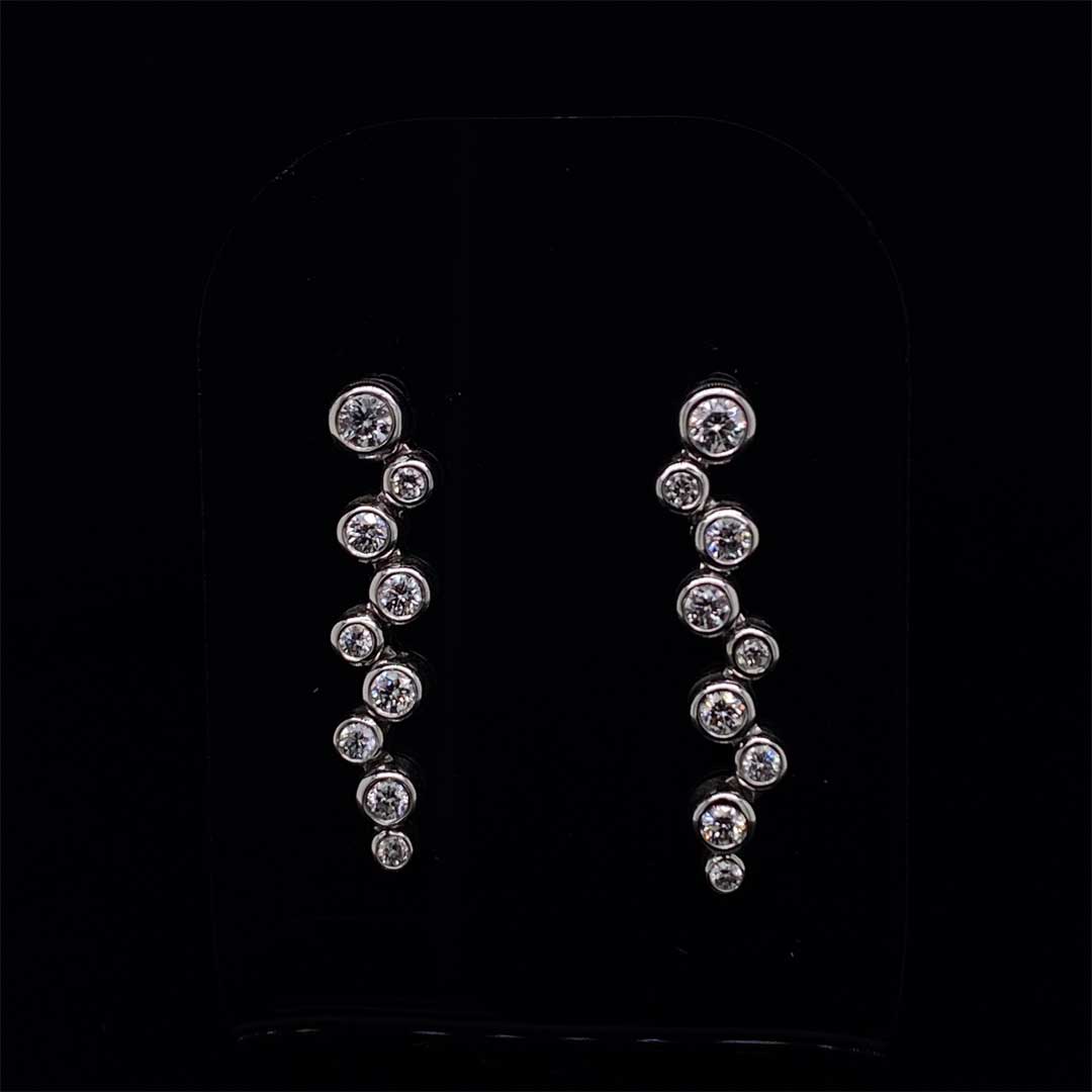 Round Diamond Bubble Earrings