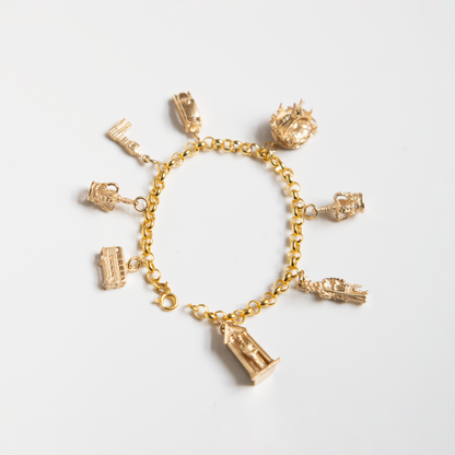 Yellow Gold London Bus Charm