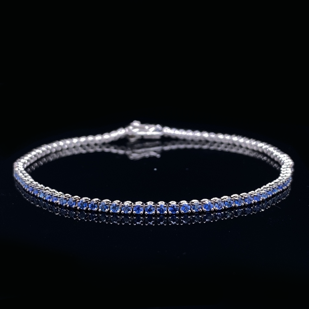 2.46ct Sapphire Line Bracelet