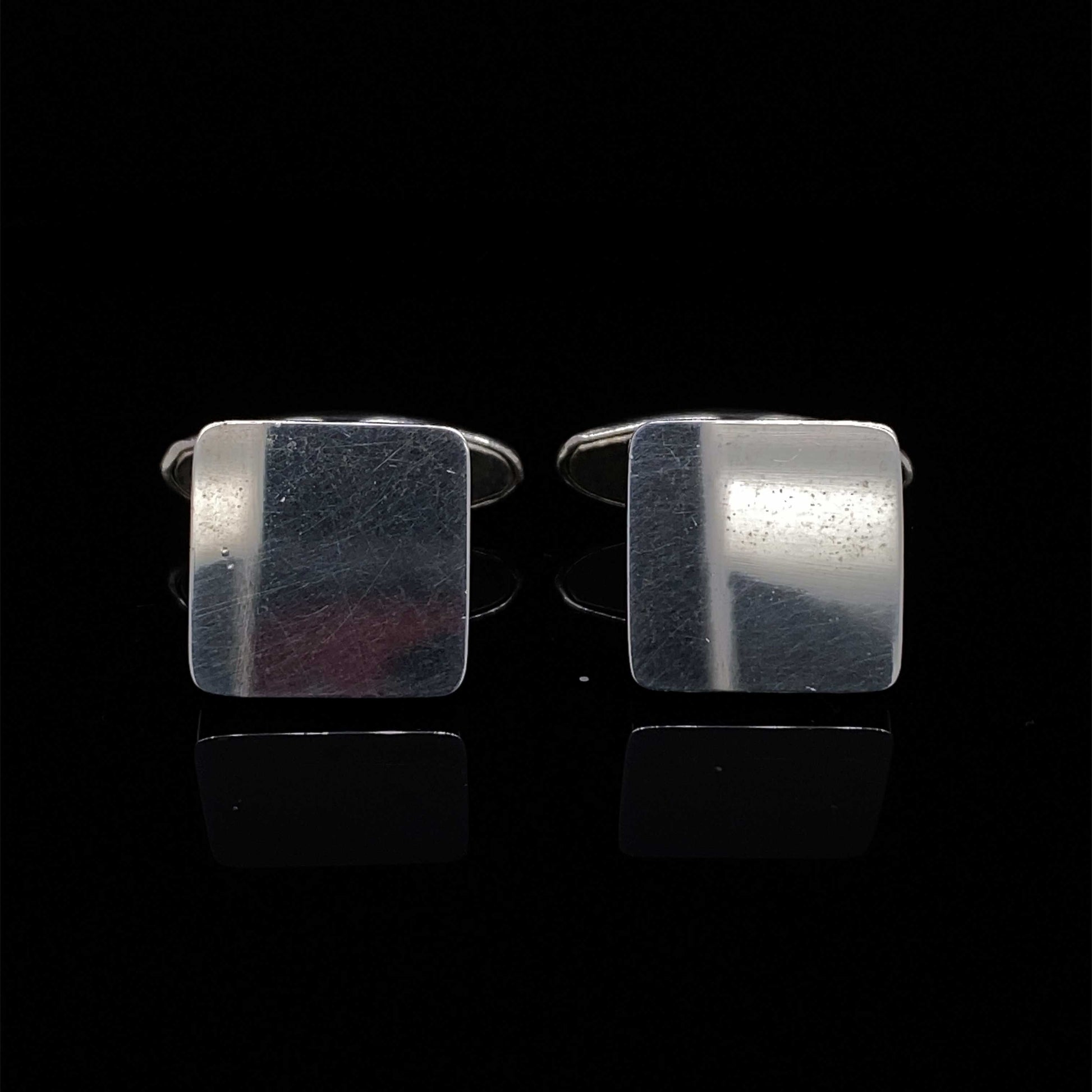Silver Square Shaped Cufflinks