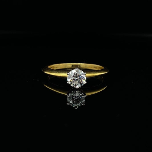 Tiffany & Co. 0.42ct Round Brilliant Cut Diamond Solitaire Ring