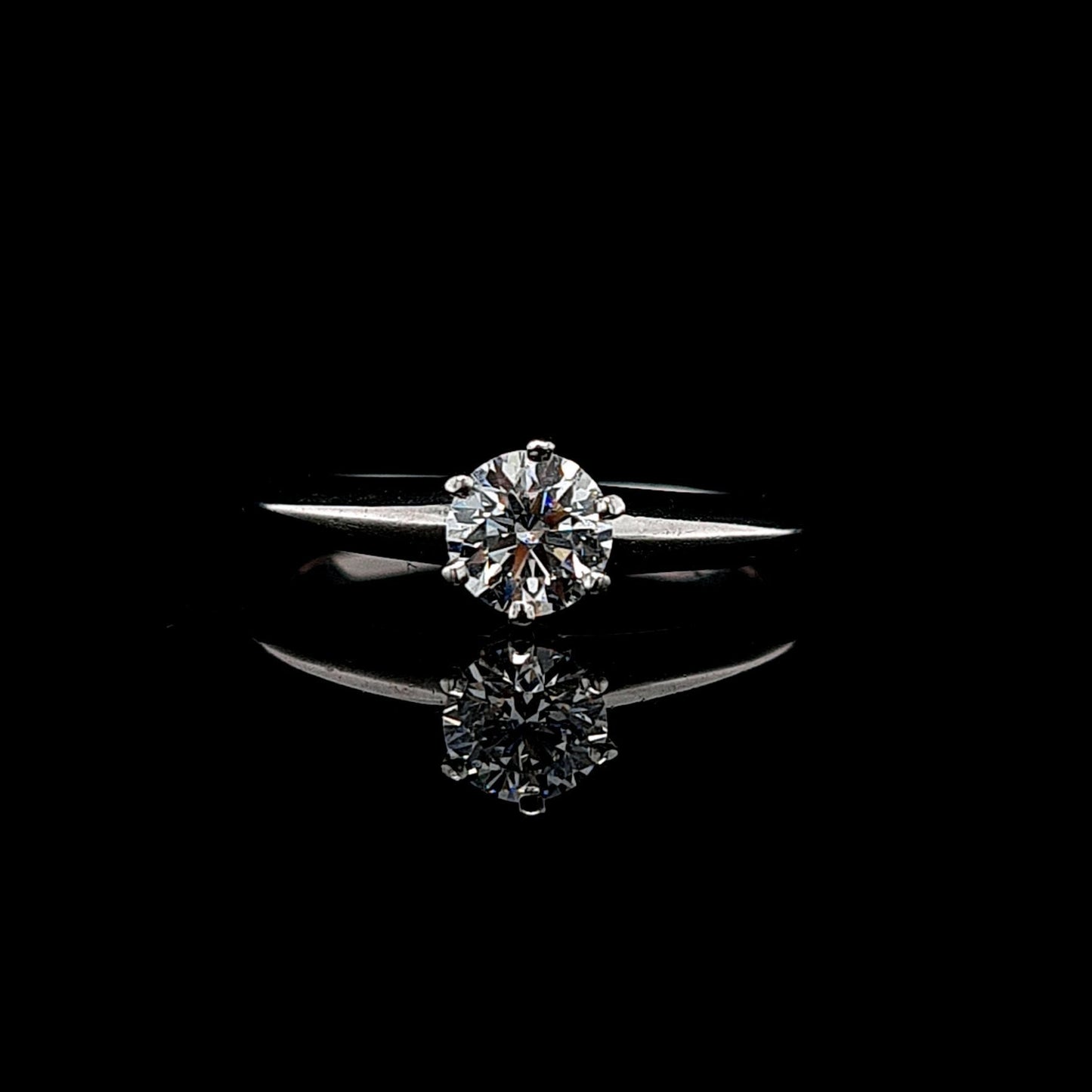 Tiffany & Co. 0.52ct Round Brilliant Cut Diamond Solitaire Ring