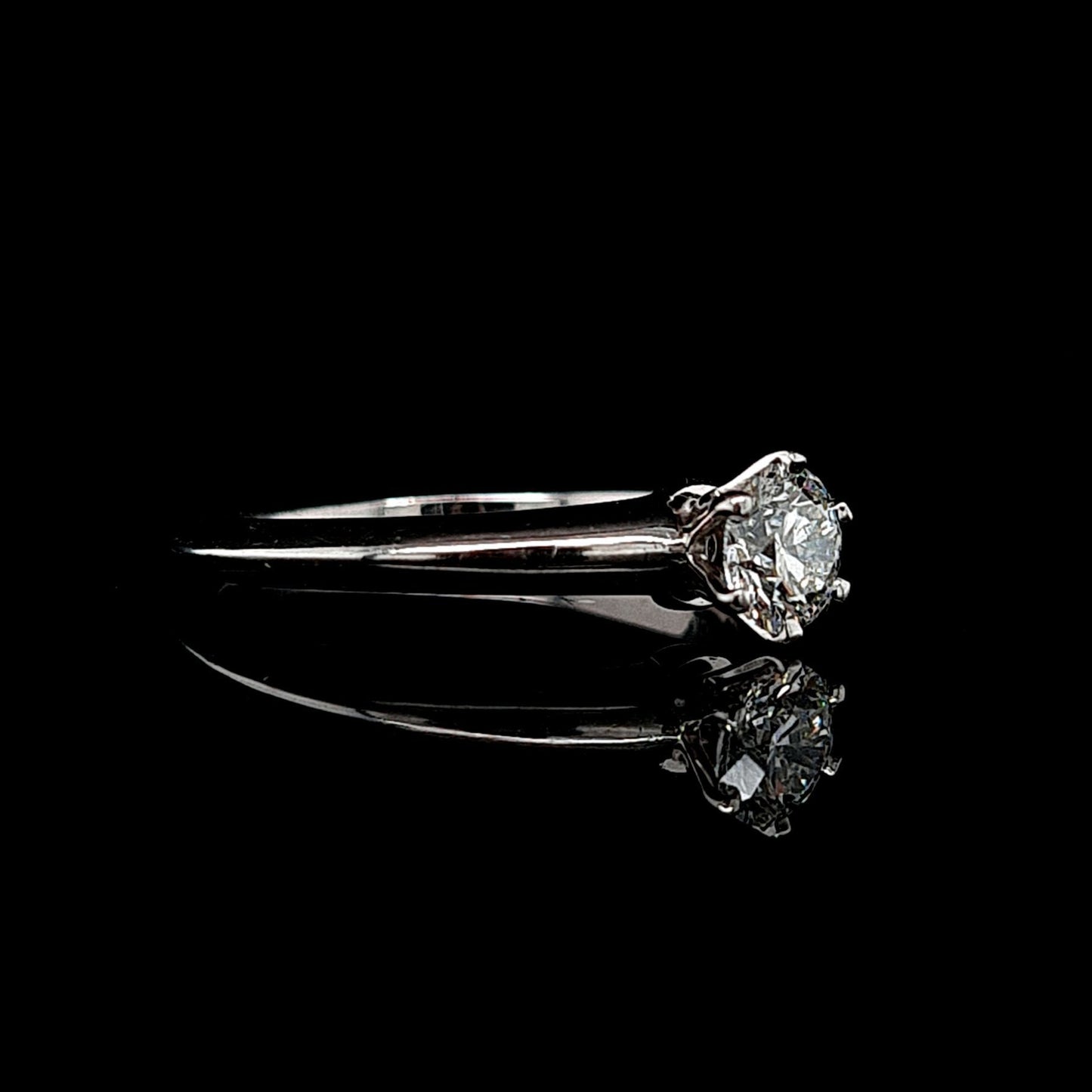 Tiffany & Co. 0.52ct Round Brilliant Cut Diamond Solitaire Ring