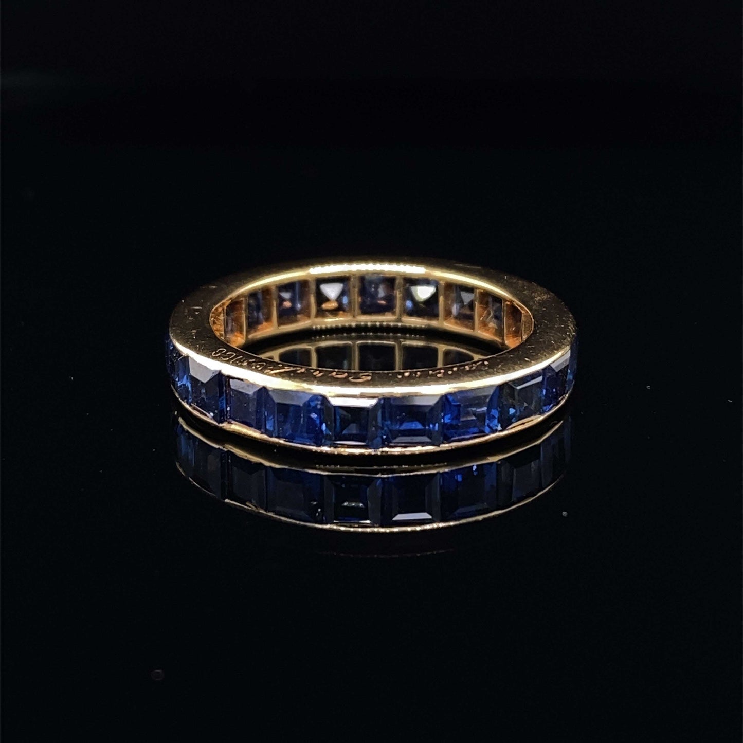 Vintage Cartier French Cut Sapphire Eternity Ring
