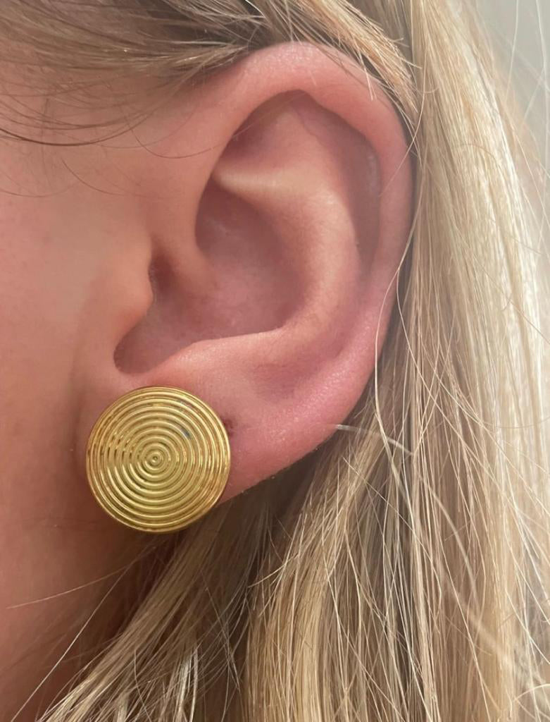Yellow Gold Circular Theo Fennell Earrings