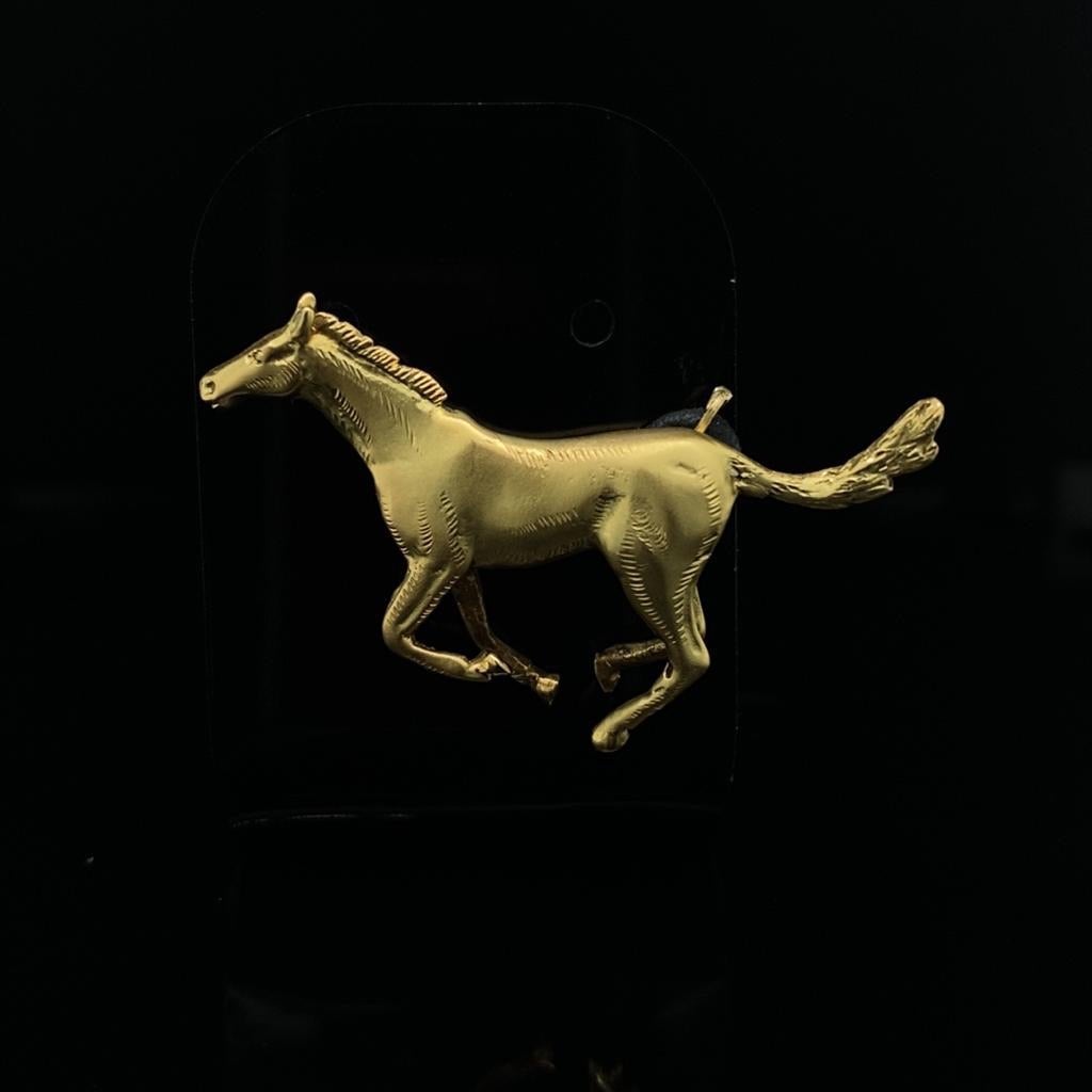 Yellow Gold Galloping Horse Brooch