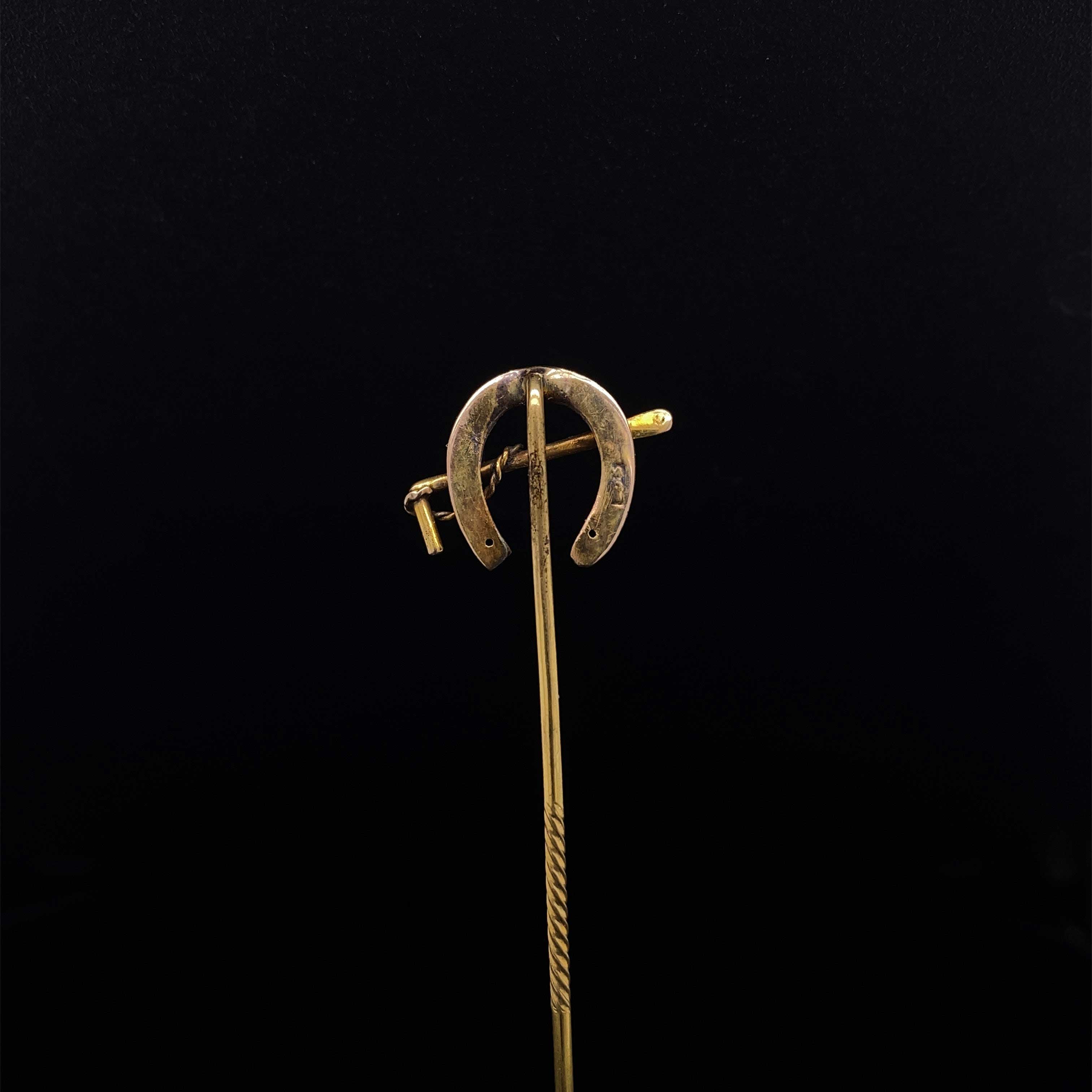 Hot Gold Horse Shoe Tie Pin