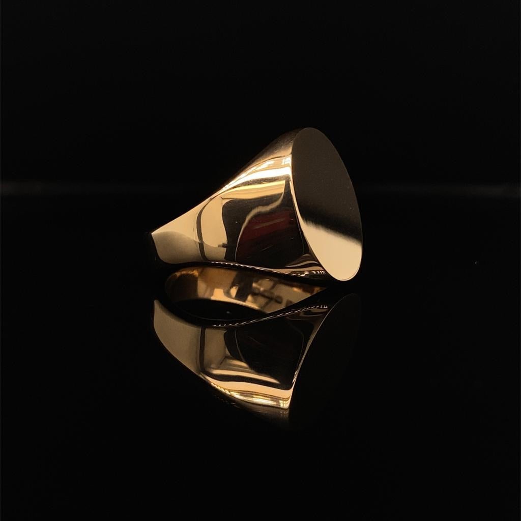 Yellow Gold Oval Signet Ring