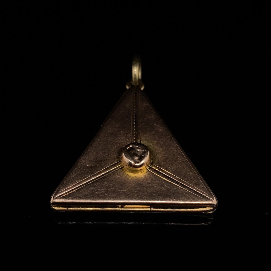 Yellow Gold and Enamel Masonic Pendant