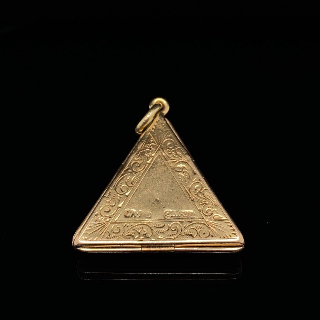 Yellow Gold and Enamel Masonic Pendant