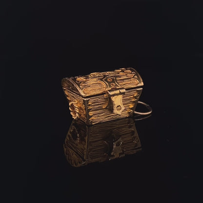 9ct Yellow Gold Treasure Chest Charm