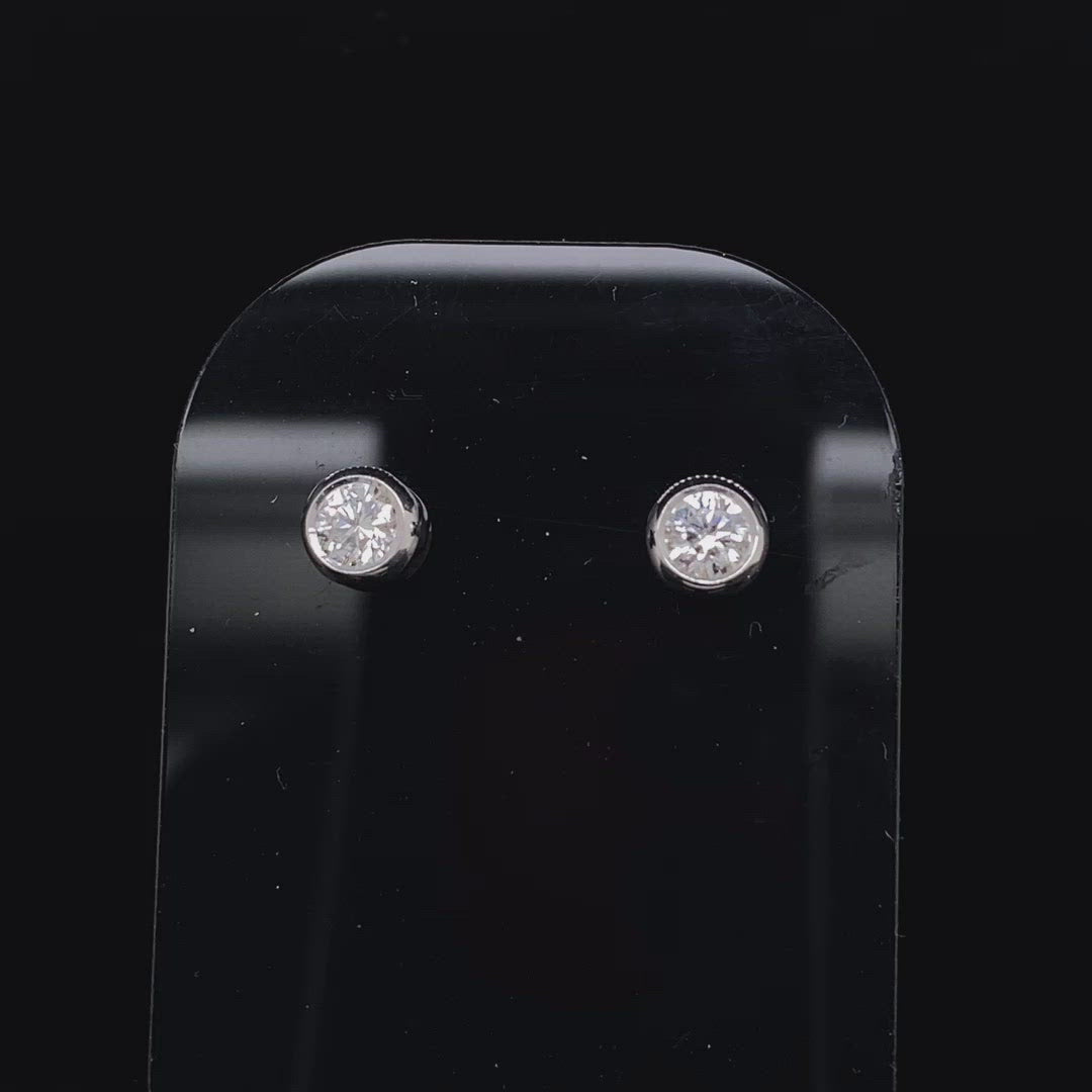 0.32ct Round Diamond Solitaire Earrings