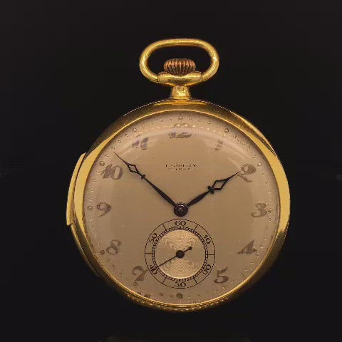 18ct Yellow Gold Open Face Minute Repeater Pocket Watch