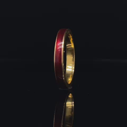 Red Enamel Cartier Ring