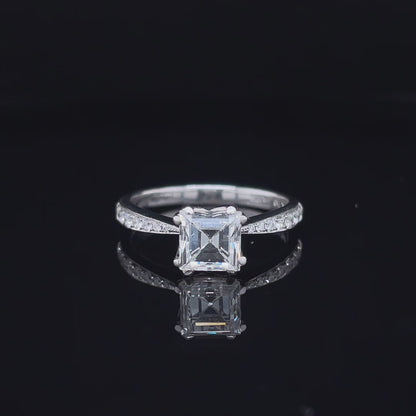 1.25ct French Cut Diamond Solitaire Ring