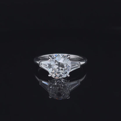 2.21ct GIA Certified Old Mine Cut Diamond Solitaire Ring