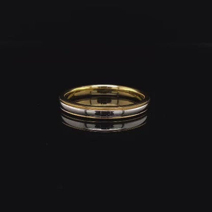 Platinum and Yellow Gold Edge 2.5mm Wedding Ring